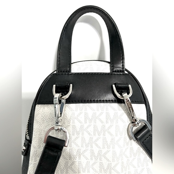 Michael Kors Mini Rhea Color-Block Logo Backpack - Picture 8 of 11